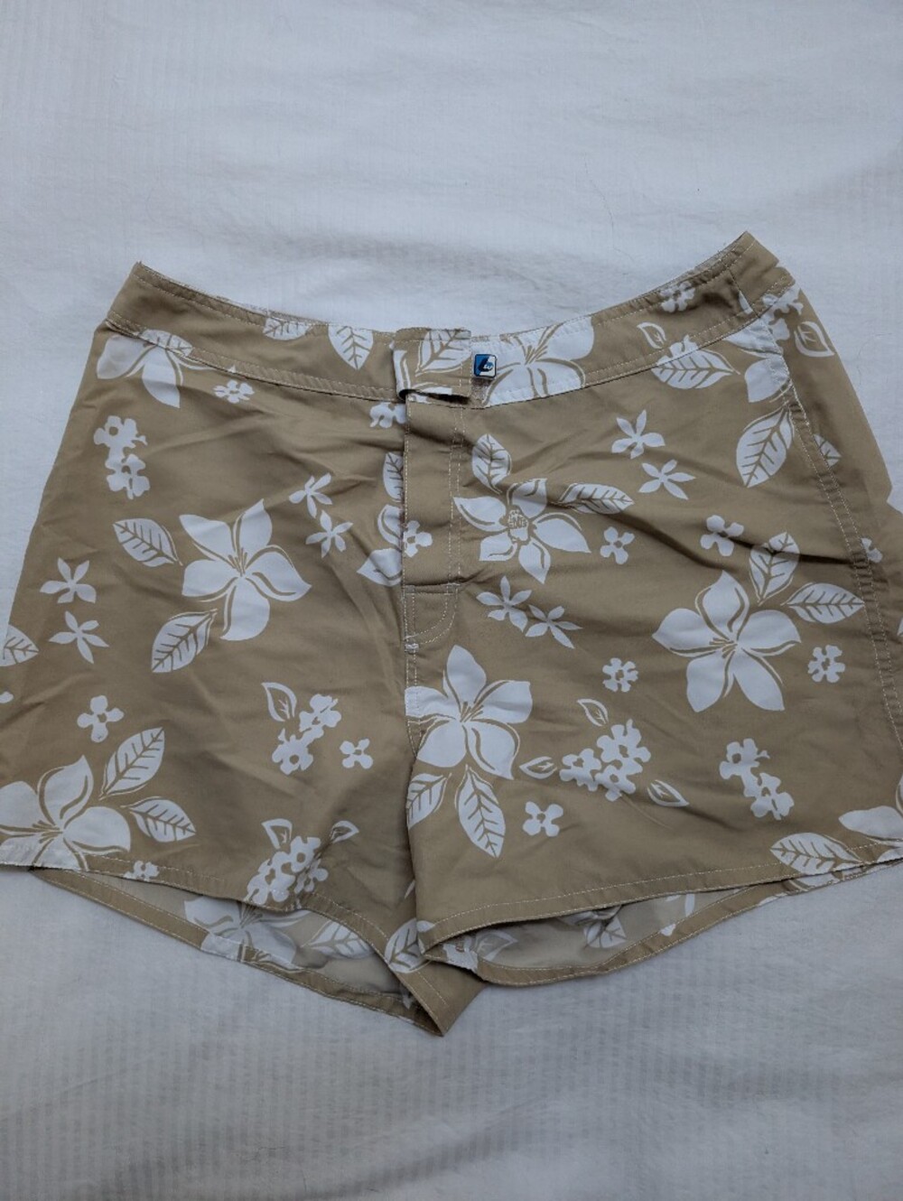 BW Sport Tan White Floral Board Shorts 12